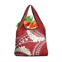 Polynesian Vintage Floral Grocery Bag Scarlet Motifs LT7 1-pack One Size Scarlet - Polynesian Pride