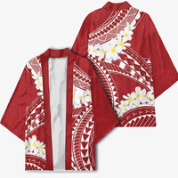 Polynesian Vintage Floral Kimono Scarlet Motifs LT7 - Polynesian Pride