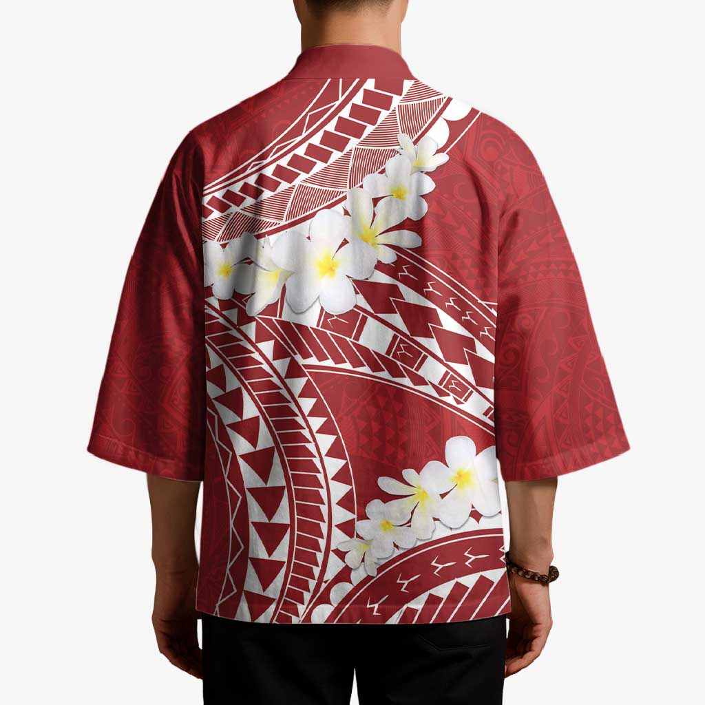 Polynesian Vintage Floral Kimono Scarlet Motifs LT7 - Polynesian Pride