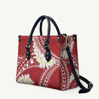 Polynesian Vintage Floral Leather Bag Scarlet Motifs LT7 Scarlet - Polynesian Pride
