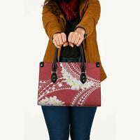 Polynesian Vintage Floral Leather Bag Scarlet Motifs LT7 - Polynesian Pride