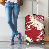 Polynesian Vintage Floral Luggage Cover Scarlet Motifs LT7 - Polynesian Pride