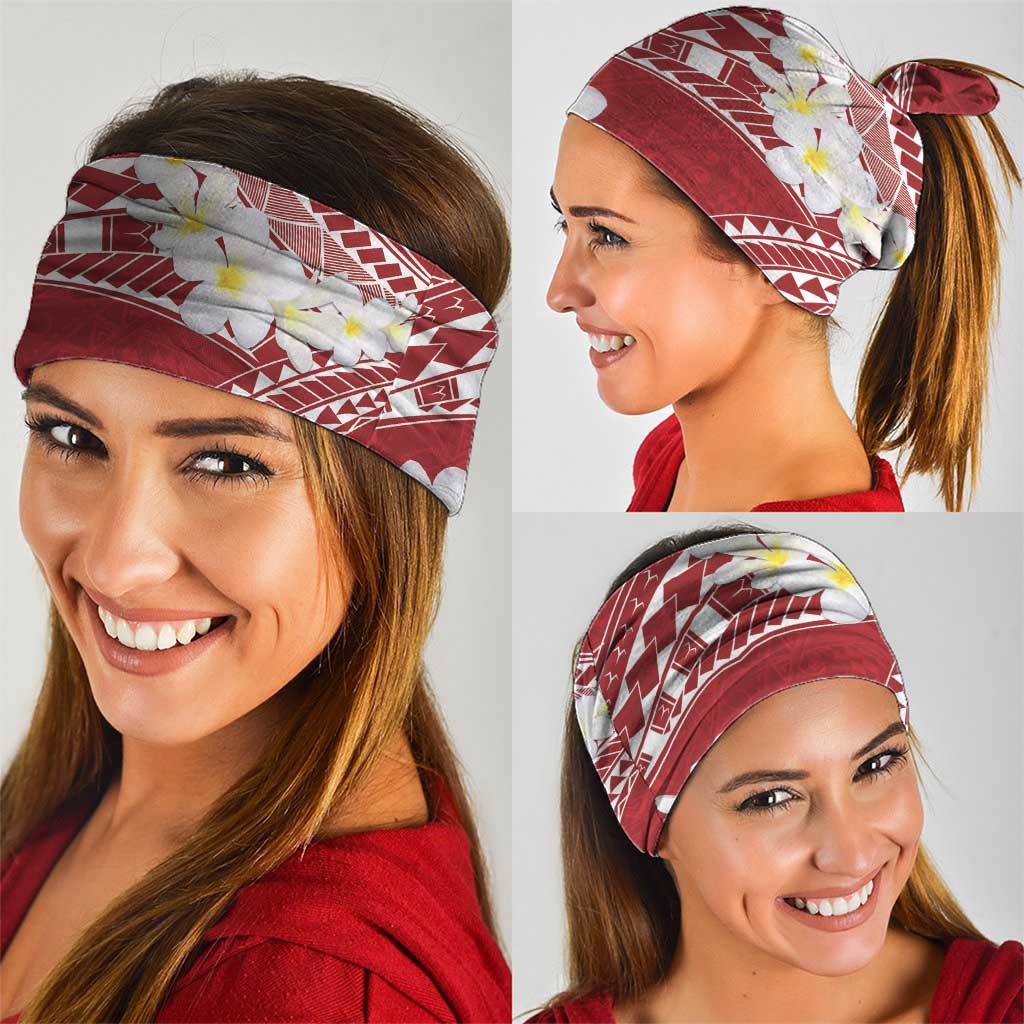 Polynesian Vintage Floral Neck Gaiter Scarlet Motifs LT7 - Polynesian Pride