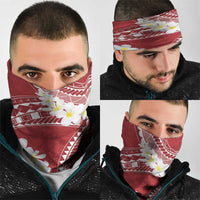 Polynesian Vintage Floral Neck Gaiter Scarlet Motifs LT7 - Polynesian Pride