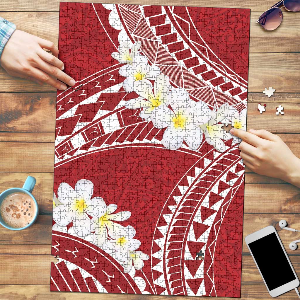 Polynesian Vintage Floral Puzzle Scarlet Motifs LT7 Scarlet - Polynesian Pride