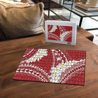 Polynesian Vintage Floral Puzzle Scarlet Motifs LT7 - Polynesian Pride