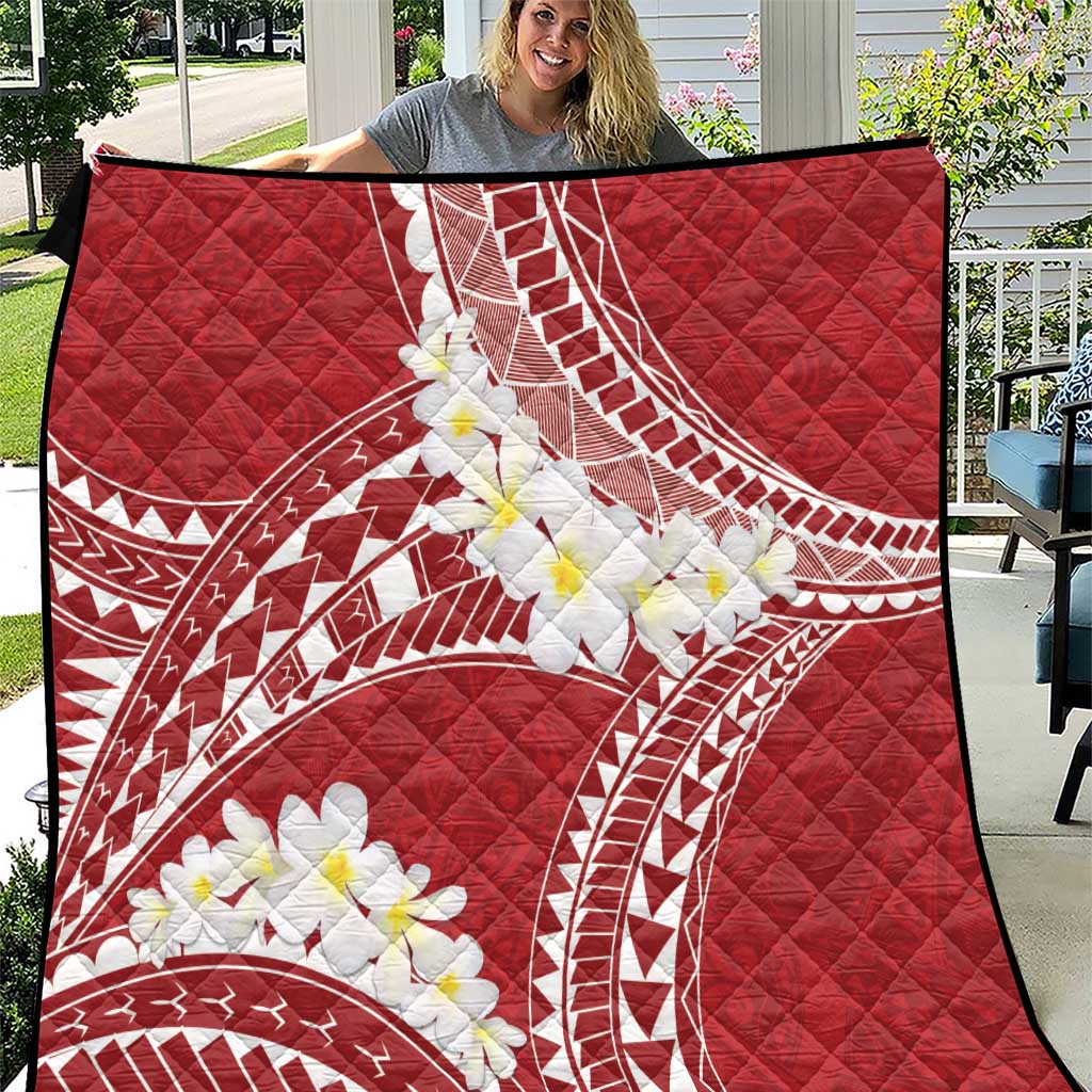 Polynesian Vintage Floral Quilt Scarlet Motifs LT7 Scarlet - Polynesian Pride