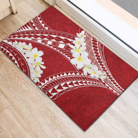 Polynesian Vintage Floral Rubber Doormat Scarlet Motifs LT7 - Polynesian Pride