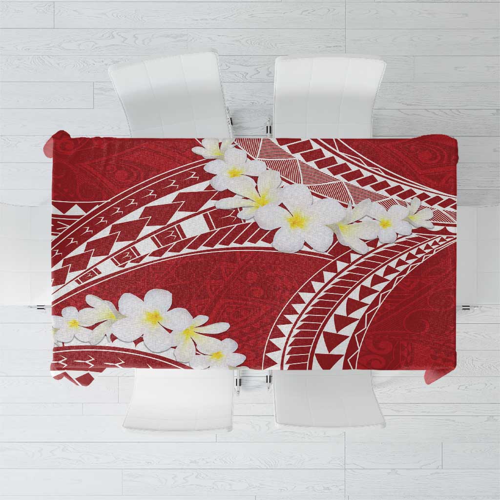 Polynesian Vintage Floral Tablecloth Scarlet Motifs LT7 Scarlet - Polynesian Pride
