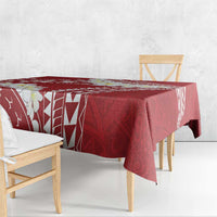 Polynesian Vintage Floral Tablecloth Scarlet Motifs LT7 - Polynesian Pride