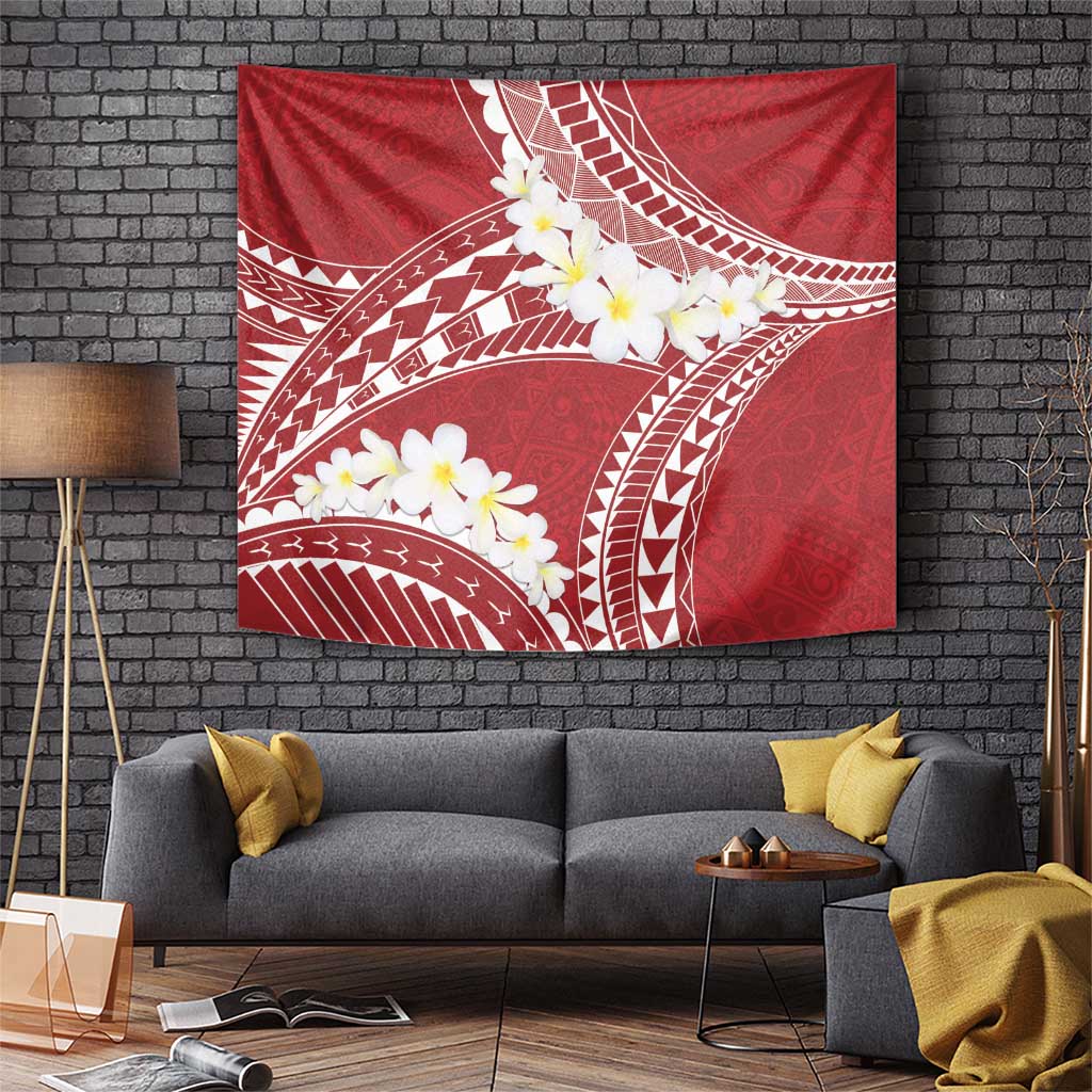Polynesian Vintage Floral Tapestry Scarlet Motifs LT7 Scarlet - Polynesian Pride