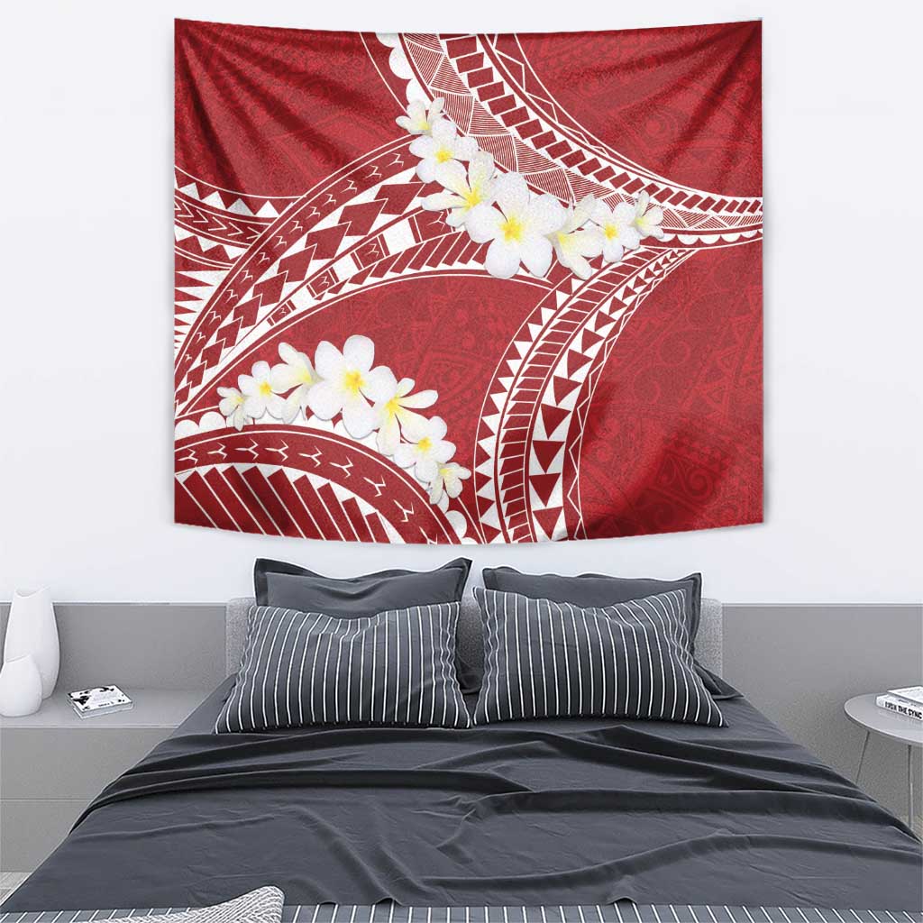 Polynesian Vintage Floral Tapestry Scarlet Motifs LT7 - Polynesian Pride