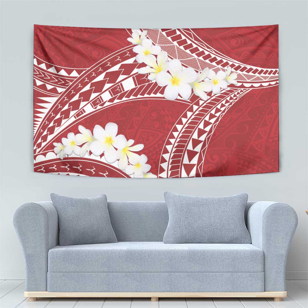 Polynesian Vintage Floral Tapestry Scarlet Motifs LT7 - Polynesian Pride