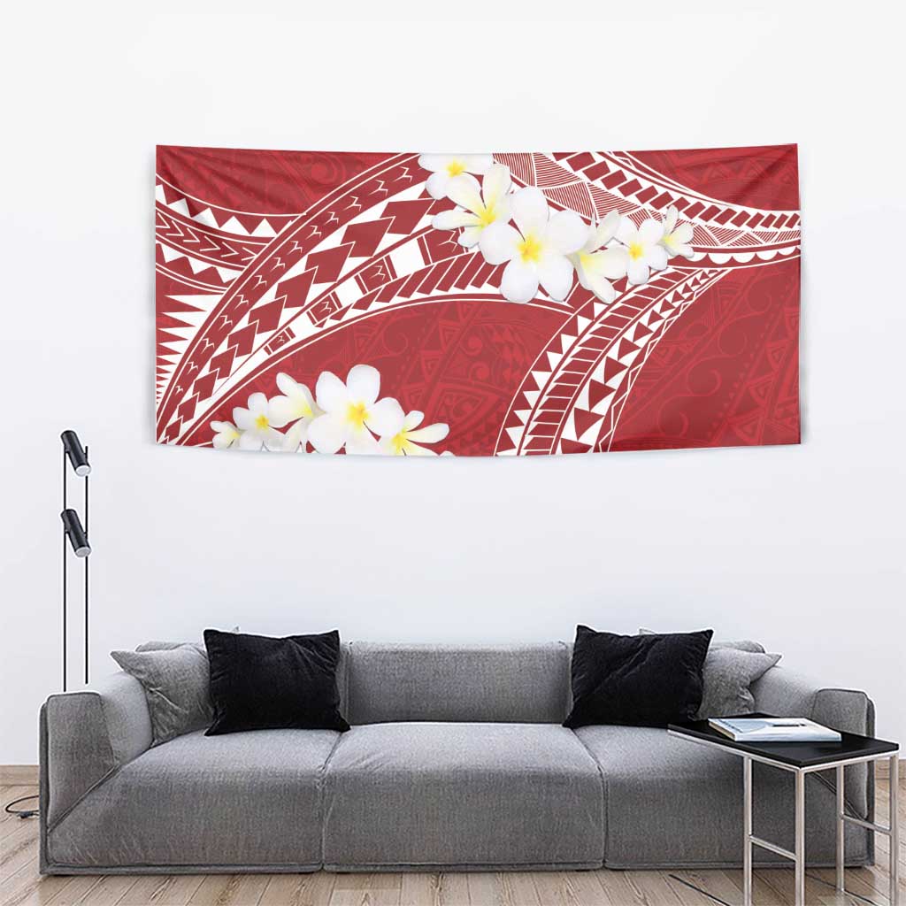 Polynesian Vintage Floral Tapestry Scarlet Motifs LT7 - Polynesian Pride