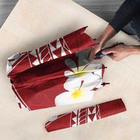 Polynesian Vintage Floral Umbrella Scarlet Motifs LT7 - Polynesian Pride