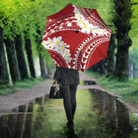 Polynesian Vintage Floral Umbrella Scarlet Motifs LT7 - Polynesian Pride