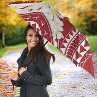 Polynesian Vintage Floral Umbrella Scarlet Motifs LT7 - Polynesian Pride
