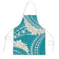 Polynesian Vintage Floral Apron Teal Motifs LT7 Teal - Polynesian Pride