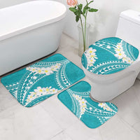 Polynesian Vintage Floral Bathroom Set Teal Motifs LT7 - Polynesian Pride