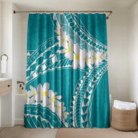 Polynesian Vintage Floral Bathroom Set Teal Motifs LT7 Shower Curtain Only Teal - Polynesian Pride