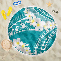 Polynesian Vintage Floral Beach Blanket Teal Motifs LT7 One Size 150cm Teal - Polynesian Pride