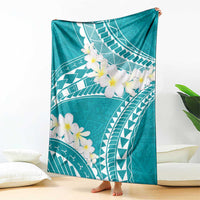 Polynesian Vintage Floral Blanket Teal Motifs LT7 - Polynesian Pride