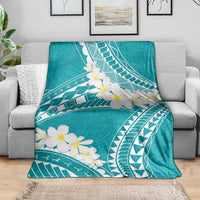 Polynesian Vintage Floral Blanket Teal Motifs LT7 - Polynesian Pride