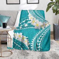 Polynesian Vintage Floral Blanket Teal Motifs LT7 - Polynesian Pride