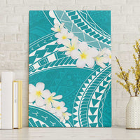 Polynesian Vintage Floral Canvas Wall Art Teal Motifs LT7 Without Frame Teal - Polynesian Pride