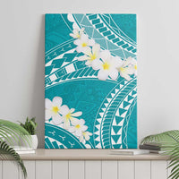 Polynesian Vintage Floral Canvas Wall Art Teal Motifs LT7 - Polynesian Pride