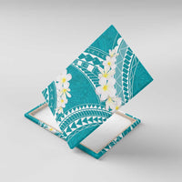 Polynesian Vintage Floral Canvas Wall Art Teal Motifs LT7 With Frame Teal - Polynesian Pride