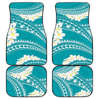Polynesian Vintage Floral Car Mats Teal Motifs LT7 - Polynesian Pride
