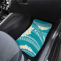 Polynesian Vintage Floral Car Mats Teal Motifs LT7 - Polynesian Pride