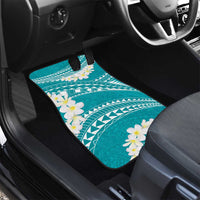 Polynesian Vintage Floral Car Mats Teal Motifs LT7 - Polynesian Pride