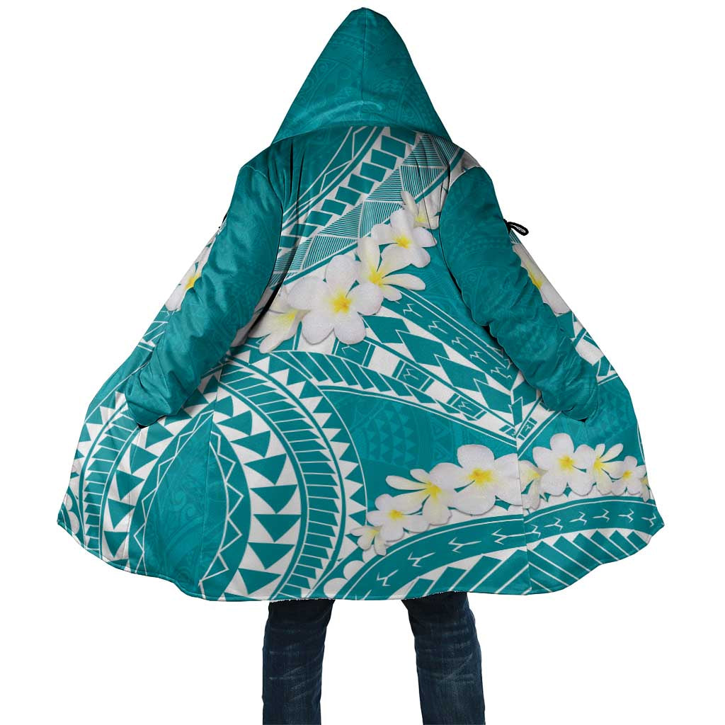 Polynesian Vintage Floral Cloak Teal Motifs LT7 Unisex Teal - Polynesian Pride