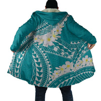 Polynesian Vintage Floral Cloak Teal Motifs LT7 - Polynesian Pride