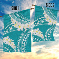 Polynesian Vintage Floral Garden Flag Teal Motifs LT7 - Polynesian Pride