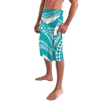 Polynesian Vintage Floral Lavalava Teal Motifs LT7 - Polynesian Pride