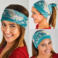 Polynesian Vintage Floral Neck Gaiter Teal Motifs LT7 - Polynesian Pride