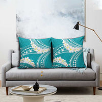 Polynesian Vintage Floral Pillow Cover Teal Motifs LT7 - Polynesian Pride