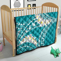 Polynesian Vintage Floral Quilt Teal Motifs LT7 - Polynesian Pride