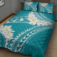 Polynesian Vintage Floral Quilt Bed Set Teal Motifs LT7 - Polynesian Pride