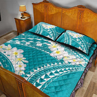 Polynesian Vintage Floral Quilt Bed Set Teal Motifs LT7 - Polynesian Pride