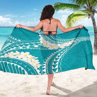 Polynesian Vintage Floral Sarong Teal Motifs LT7 - Polynesian Pride