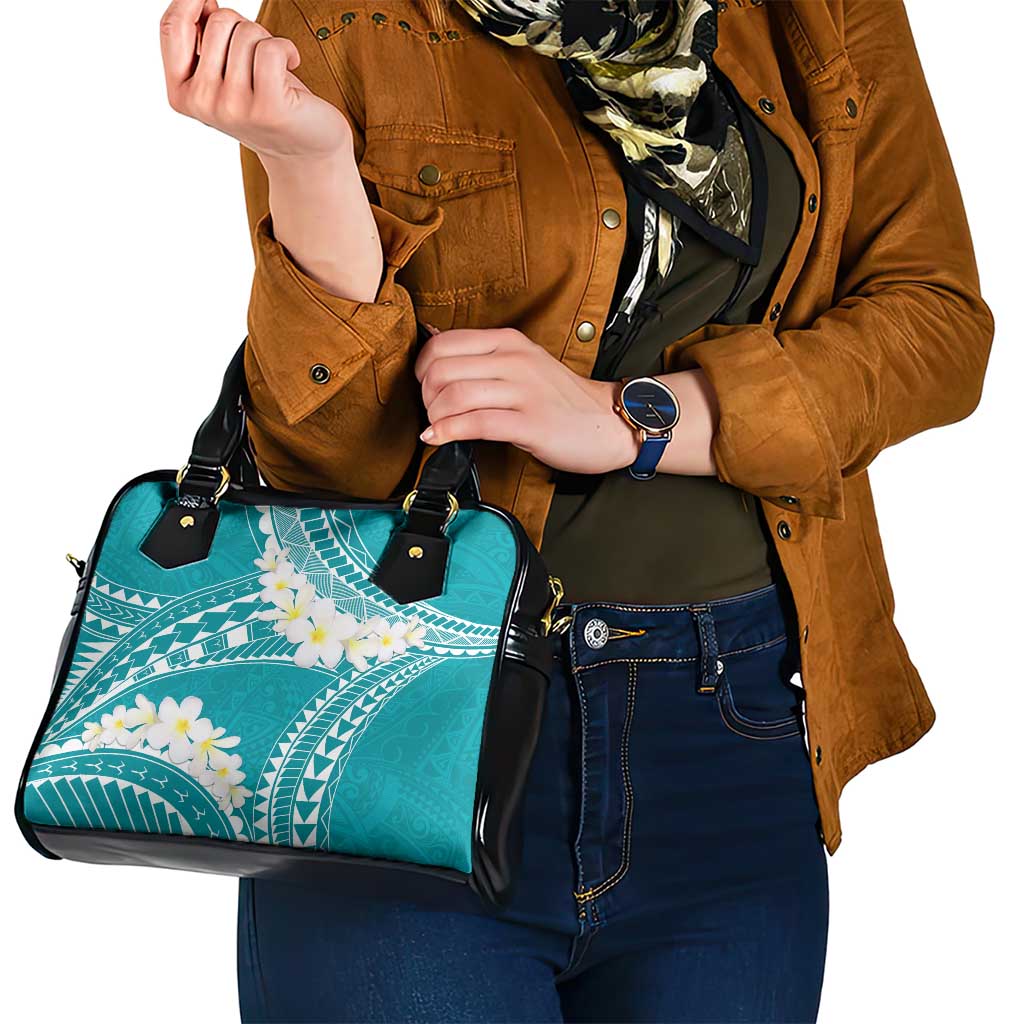 Polynesian Vintage Floral Shoulder Handbag Teal Motifs LT7 - Polynesian Pride