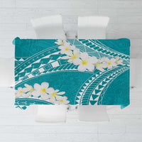 Polynesian Vintage Floral Tablecloth Teal Motifs LT7 Teal - Polynesian Pride