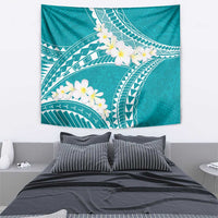 Polynesian Vintage Floral Tapestry Teal Motifs LT7 - Polynesian Pride