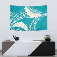 Polynesian Vintage Floral Tapestry Teal Motifs LT7 - Polynesian Pride