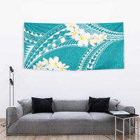 Polynesian Vintage Floral Tapestry Teal Motifs LT7 - Polynesian Pride