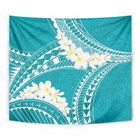 Polynesian Vintage Floral Tapestry Teal Motifs LT7 - Polynesian Pride
